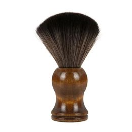 2024 2023 Hair Men's Shaving Brush Barber Salon Men Facial Beard Cleaning Appliance Shave Tool Razor Brush with Wood Handle for men's
