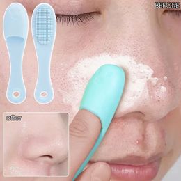 Silicone Nose Brush Facial Pore Cleaner Portable Blackhead Double-sided Massage Brushes Beauty Cleaning Tool Facial Skin Scrub Tool S008