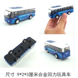 Alloy Toy Car Airport Metal Pullback Bus Children's Educational Kids Gift Sand Table Model Birthday Present