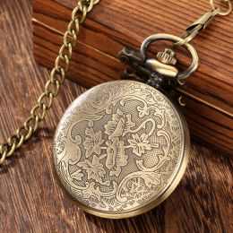 Scorpion Roman Numerals Unisex Quartz Pocket Watch Half Hunter Bronze Necklace Watch Steampunk Cool Pendant Pocket Clock