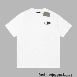 Designer Verified Luxury Trendy Round Neck T-shirt High Weight Loose Summer Men's Top Half Sleeves Paris Letter Printed Short Sleeves 5ZWW