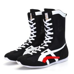 Shoes Fashion Hightop Wrestling Shoes Soft Nonslip Fiess Sneakers Men's Women's Laceup Boxing Shoes Professional Competition Shoe