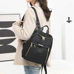 School Bags Simple Black Large Capacity Backpacks Women Travel Bag Solid Harajuku Student Schoolbag Backpack Unisex High Street