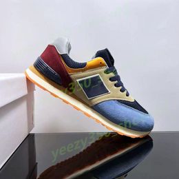 2024 custom NN574 shoes men women casual running shoe BB574 designer sneakers Varsity Gold Shadow White Green outdoor sports mens trainers 36-45 Y43