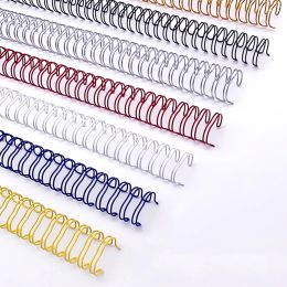 Spines 100pcs Metal YO Double Coil Calendar Binding Coil Notebook Spring Book Ring Wire O Binding A4 Binders Double Wire Binding