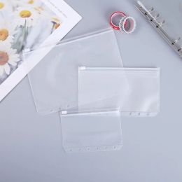 A5 A6 A7 Colour Binder Pockets Binder Zipper Folders For 6-ring Notebook Binder Waterproof Pvc Leaf Document Filing Bag