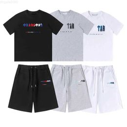 Mens T-shirts Tech Trapstar Track Suits Designer Embroidery Letter Luxury Two-piece with Summer Sports Fashion Cotton Cord Top Short Sleeve Size m xlWG0GWG0G