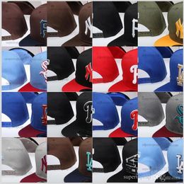 Mens Baseball Snapback Hats gorras bones With Gray Color Under Brim Colorful Letters Hip Hop Black Blue Grey Brown All Teams Angeles Sport Adjustable Caps