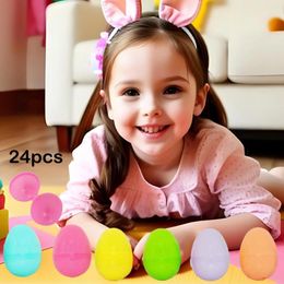 Party Decoration 24Pcs Empty Easter Eggs Fillable Bulk Colourful Bright For Find Event Theme Favour 2.36"