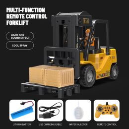 2.4G Radio Remote Control Cars 1: 24 Eleven Channel Light Music Spray Remote Control Forklift Remote Control Crane Children Toys