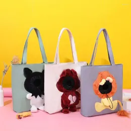 Cat Carriers Pet Bag Soft Breathable Carry With Cartoon Design For Outdoor Trips Portable Dog Carrier Travel Handbag Pets