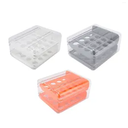 Storage Bags Egg Holder Transparent Dust Prevention Double Layer Box Space Saving Large Capacity Durable For Refrigerator