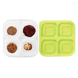 Dinnerware Lunch Box Kids Snack Containers Reusable 4 Compartment For Work School Travel Picnics And Home Supplies