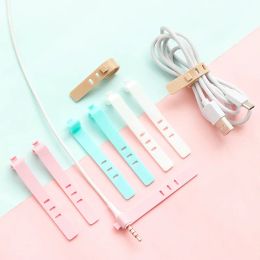 Cute Cable Organizer Cute Bear Silicone Wire Holder Clips for Desktop Cord Organizers Line Management Office Desk Accessories