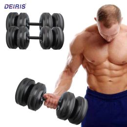 Lifting Deiris 2025KG Water Filled Dumbbells Set Men Women Arm Muscle Training Gym Home Fitness Travel Adjustable Weights Dumbbells