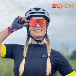 SCVCN Spolaryzowane okulary rowerowe Mężczyźni kobiety na świeżym powietrzu sporty na okulary przeciwsłoneczne Mountain Road Rower okulary UV400 Bezpieczeństwo