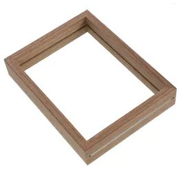 Frames Double Sided Glass Po Frame Office Ornaments Picture Display Specimen Rectangle Decorations For Creative Flower