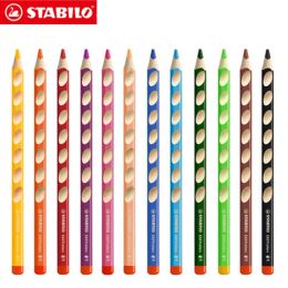 Pencils Stabilo 332/12/6 Colored Pencil Wooden Hole Pencil Bright Color 3.15MM Lead Correction Children Posture
