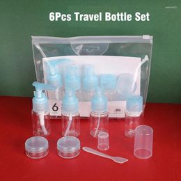 Storage Bottles 6pcs/Set Makeup Cosmetic Face Cream Lotion Essence Refillable For Travel Plastic Bottle Kit Empty Container Spray