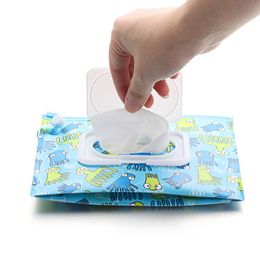 Portable Outdoor Wet Wipes Bag Wipes with Easy-Carry Snap-Strap Portable Flip Cover Cosmetic Pouch Tissue Box Baby Accessories