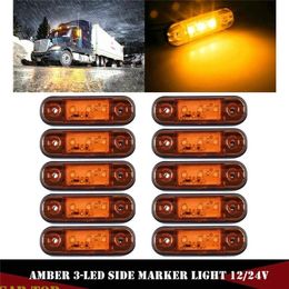 2024 12v / 24v Led Side Marker Lights for Trailer Trucks Caravan Side Clearance Marker Light Lamp Led Lorry Amber Red White 9-30V- for Trailer Trucks Caravan