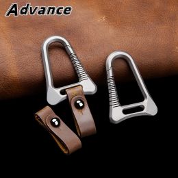 Tools Titanium Alloy Leather Waist Belt Multifunctional Titanium Portable Keychain Car Men Gifts Outdoor Tool