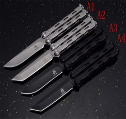 Good JL03AB tactical swinging knife 420 blade Cast steel handle hollowed out pocket camping combat knifes BM42 Knive8519650