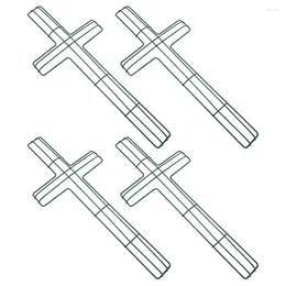 Decorative Flowers 4 Pcs Wreaths Cross Garland Metal Frame Making Tool Shaped Rack DIY Flower Garlands