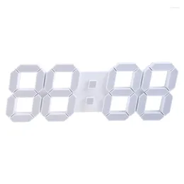 Wall Clocks 3D LED Clock 12/24 Hour Display Brightness To Adjust Decorative Dropship