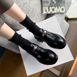 Boots Women Leather Loafers Fashion Autumn Winter Warm Chunky Platform Oxford Shoes Female Short Boots Ladies Casual Polished