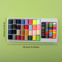 60pcs Sewing Thread Household Sewing Machine Special Thread 32 Large Axis With 28 Metal Shuttle Core Bottom Thread Coloured