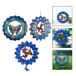 Decorative Figurines Butterfly Wind Spinners 3D Spinner Hanging Metal Catcher Garden Decor Outdoor Yard Home Decoration Crafts DIY