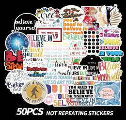 50PCS Mixed Skateboard Stickers Inspirational Quote motivational For Car Laptop Helmet Stickers Pad Bicycle Bike Motorcycle PS4 No9643487