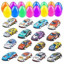 Easter Eggs With Toys Inside Easter Basket Stuffers For Toddler Car Toy For Easter Egg Hunt Easter Gifts Birthday Suprise 240322