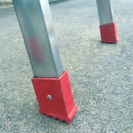 4pcs Thickening Anti-Slip Aluminium Ladder Rubber Leggings Horizontal Oval Hoses Floor Protector Plugs Pads Table Foot Dust Cover