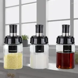 Storage Bottles Glass Bottle Seasoning Jar Sealed Leak-Proof Integrated Spice Salt Oil Kitchen Gadgets Sets