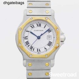 Luxury Carters Watch Ct Swiss Made Automatic Mechanical Watches Santos Octagon Date Yellow Gold St.steel Mens Authentic