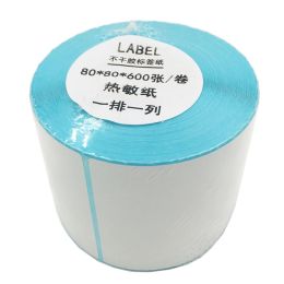 80x80-600sheets Thermal Label Sticker Paper Supermarket Price Blank Barcode Label Direct Print Waterproof Print Supplies
