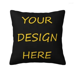 Pillow Custom Your Po Logo Text Print Case Design Here DIY Nordic Cover Square Pillowcase