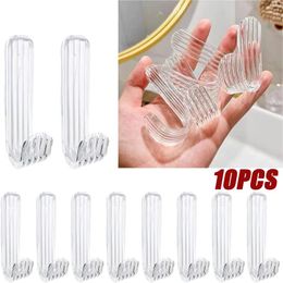 Hooks 10PCS Acrylic Diamond Wall Adhesive For Hanging Towel Coat Waterproof Transparent Kitchen Utility Hook