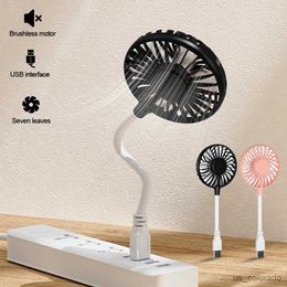 Electric Fans Creative Office Summer Cooling Fan Portable USB Input Fan Adjustable Mini Fan Brushless Mute Fan Laptop for Home Dorm Outdoor