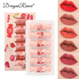 Sets 6 Color/set Lovely Candy Tint Moisturiser Lip Gloss Makeup Liquid Lipstick Cosmetic Waterproof Long Lasting Lip Glaze