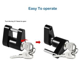 1/4" Zinc Alloy Small Trailer Lockstitch Trailer Hitch Coupler Lock For Locking Hauling Security Towing Tow Bar Locking Security