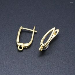 Hoop Earrings DIY Earring Making Supplier Wholesale Jewellery Accessories Findings Nickel Free Real Gold Plated Brass Hook