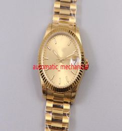 Top High Quality Gold Dial Lady Watch Christmas Gift 31mm Stainless Steel Automatic Mechanica Sapphire Perpetual Women Wristwatche3241764