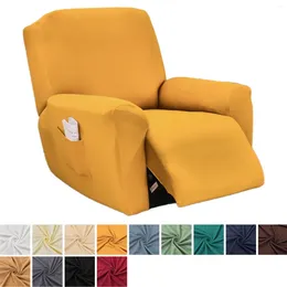 Chair Covers Recliner 4-Pieces Lazyboy Sofa Cover Couch Solid Reclining With Storage Pockets Furniture Pet Protector