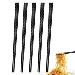 Chopsticks Metal Portable Non-slip Sushi Household Temperature Resistant Sticks Reuseable For Home