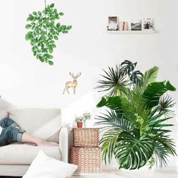 Wall Stickers Mamalook Removable Nordic Style Banana Leaf For Living Room Bedroom Dining Kitchen Kids Sofa Decals