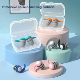 Soundproof Earplugs Three Layer White Silicone Earplugs Waterproof Swimming Earplugs Sleep Noise Reduction