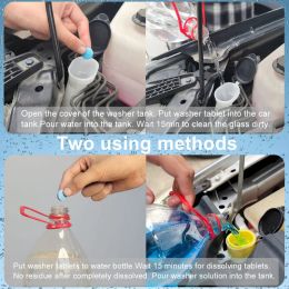 3/5/10/20Pcs Mixed Solid Cleaner Car Windscreen Wiper Effervescent Tablets Toilet Cleaning Concentrated Tablets Car Accessories
